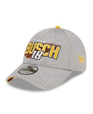 Men's Gray Kyle Busch Name Splash 9FORTY Snapback Adjustable Hat by NEW ERA