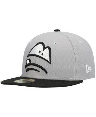 Men's Gray Lansing Lugnuts Authentic Collection Road 59FIFTY Fitted Hat by NEW ERA