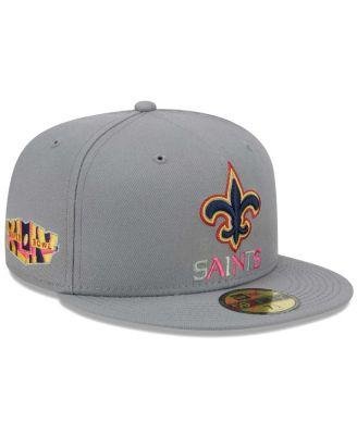 Men's Gray New Orleans Saints Color Pack 59FIFTY Fitted Hat by NEW ERA
