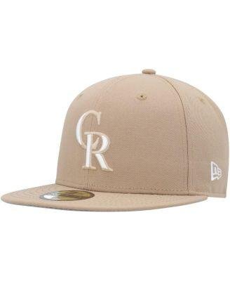 Men's Khaki Colorado Rockies 59FIFTY Fitted Hat by NEW ERA