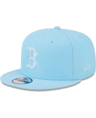 Men's Light Blue Boston Red Sox Spring Color Basic 9FIFTY Snapback Hat by NEW ERA