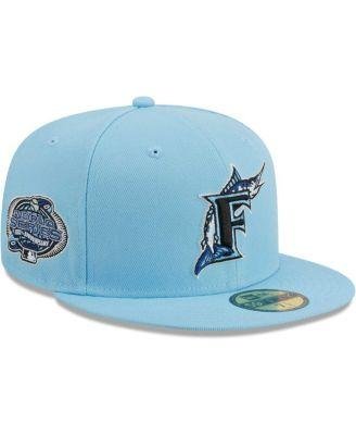 Men's Light Blue Florida Marlins 59FIFTY Fitted Hat by NEW ERA