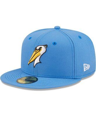 Men's Light Blue Myrtle Beach Pelicans Authentic Collection 59FIFTY Fitted Hat by NEW ERA