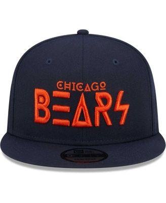 Men's Navy Chicago Bears Word 9FIFTY Snapback Hat by NEW ERA