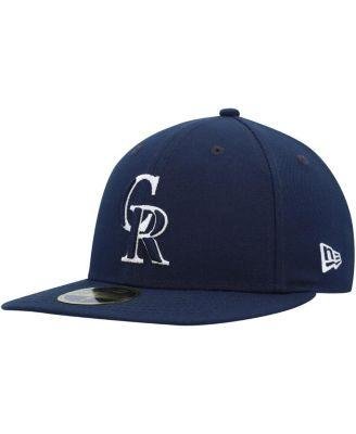 Men's Navy Colorado Rockies Oceanside Low Profile 59FIFTY Fitted Hat by NEW ERA