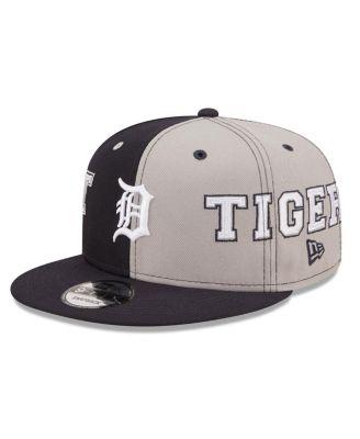Men's Navy, Gray Detroit Tigers Team Split 9FIFTY Snapback Hat by NEW ERA