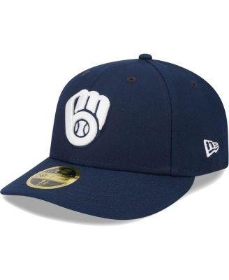 Men's Navy Milwaukee Brewers Oceanside Low Profile 59FIFTY Fitted Hat by NEW ERA
