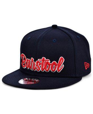 Men's Navy, Red Barstool Sports Script 9FIFTY Snapback Adjustable Hat by NEW ERA
