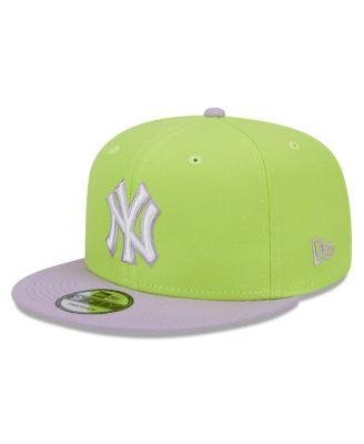 Men's Neon Green, Purple New York Yankees Spring Basic Two-Tone 9FIFTY Snapback Hat by NEW ERA
