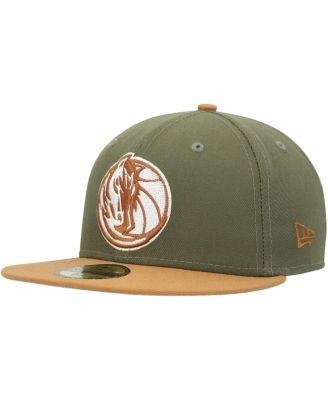 Men's Olive, Orange Dallas Mavericks Two-Tone 59FIFTY Fitted Hat by NEW ERA