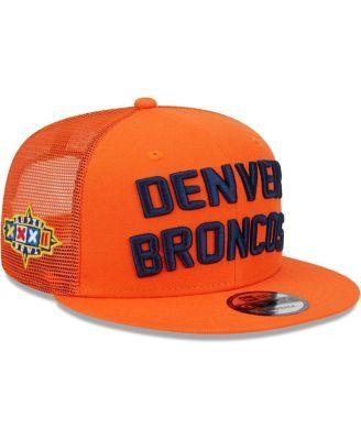 Men's Orange Denver Broncos Stacked Trucker 9FIFTY Snapback Hat by NEW ERA