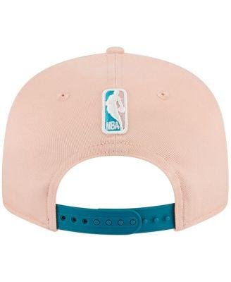 Men's Pink Brooklyn Nets Sky Aqua Undervisor 9FIFTY Snapback Hat by NEW ERA