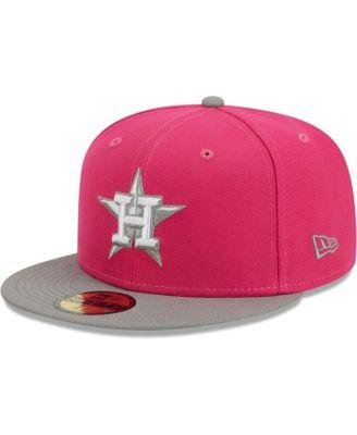 Men's Pink Houston Astros Two-Tone Color Pack 59FIFTY Fitted Hat by NEW ERA