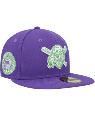 Men's Purple Pittsburgh Pirates Lime Side Patch 59FIFTY Fitted Hat by NEW ERA