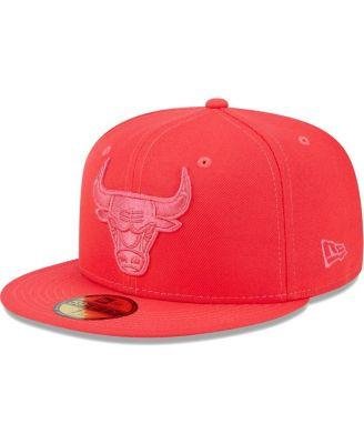 Men's Red Chicago Bulls Spring Color Pack 59FIFTY Fitted Hat by NEW ERA
