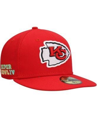 Men's Red Kansas City Chiefs Super Bowl IV Citrus Pop 59FIFTY Fitted Hat by NEW ERA