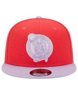Men's Red, Lavender Boston Celtics 2-Tone Color Pack 9FIFTY Snapback Hat by NEW ERA