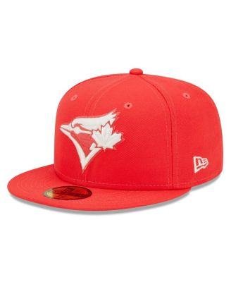 Men's Red Toronto Blue Jays Lava Highlighter Logo 59FIFTY Fitted Hat by NEW ERA