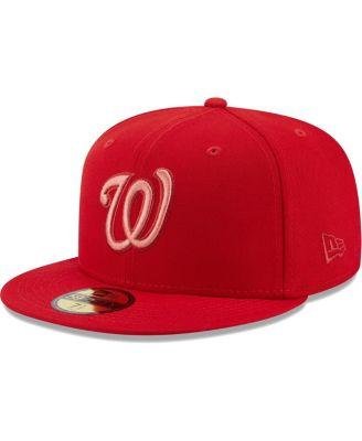 Men's Red Washington Nationals Monochrome Camo 59FIFTY Fitted Hat by NEW ERA