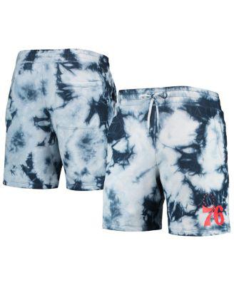 Men's Royal Philadelphia 76ers Fleece Tie-Dye Shorts by NEW ERA