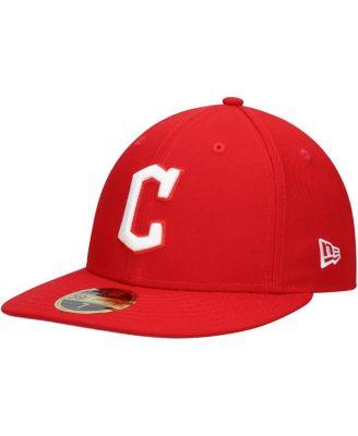 Men's Scarlet Cleveland Guardians Low Profile 59FIFTY Fitted Hat by NEW ERA