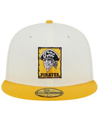 Men's Stone, Gold Pittsburgh Pirates Retro 59FIFTY Fitted Hat by NEW ERA