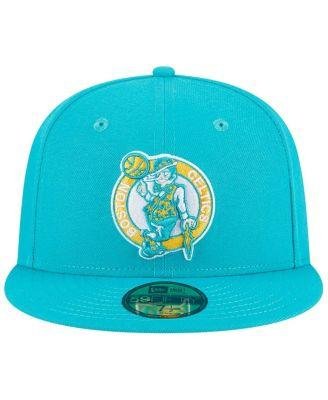 Men's Turquoise Boston Celtics 17-Time Champions Breeze Grilled Yellow Undervisor 59FIFTY Fitted Hat by NEW ERA