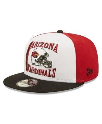 Men's White, Black Arizona Cardinals Retro Sport 9FIFTY Snapback Hat by NEW ERA
