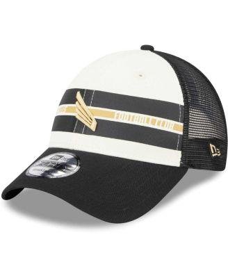 Men's White, Black Lafc Team Stripes 9Forty Trucker Snapback Hat by NEW ERA