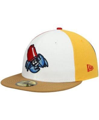 Men's White Lakewood Blueclaws Authentic Collection Team Alternate 59FIFTY Fitted Hat by NEW ERA