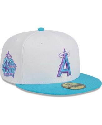 Men's White Los Angeles Angels Vice 59FIFTY Fitted Hat by NEW ERA