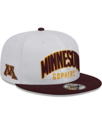 Men's White, Maroon Minnesota Golden Gophers Two-Tone Layer 9FIFTY Snapback Hat by NEW ERA