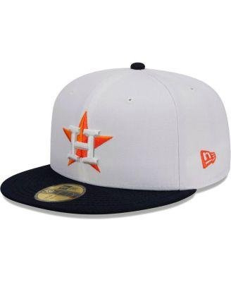 Men's White, Navy Houston Astros Optic 59FIFTY Fitted Hat by NEW ERA