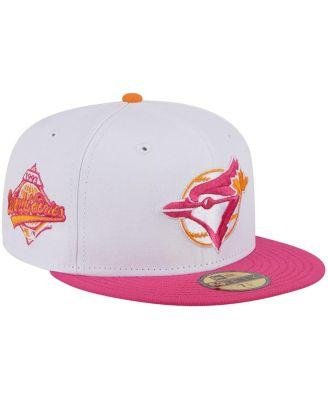 Men's White, Pink Toronto Blue Jays 1993 World Series 59FIFTY Fitted Hat by NEW ERA