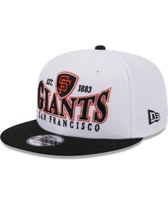 Men's White and Black San Francisco Giants Crest 9FIFTY Snapback Hat by NEW ERA