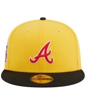 Men's Yellow, Black Atlanta Braves Grilled 59FIFTY Fitted Hat by NEW ERA