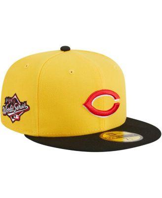 Men's Yellow, Black Cincinnati Reds Grilled 59FIFTY Fitted Hat by NEW ERA