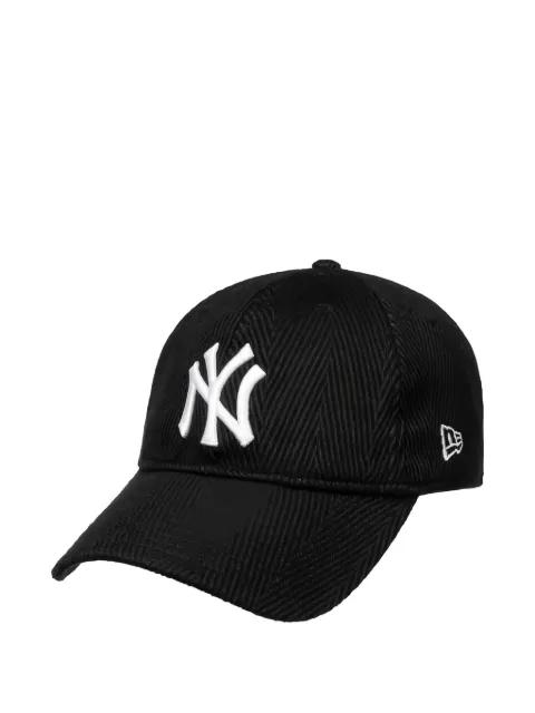 herringbone-pattern embroidered-logo cap by NEW ERA