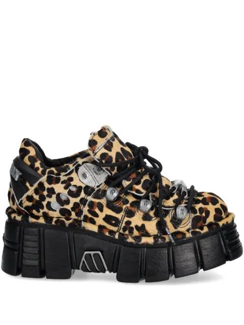 M-120N-C54 leopard-print platform trainers by NEW ROCK