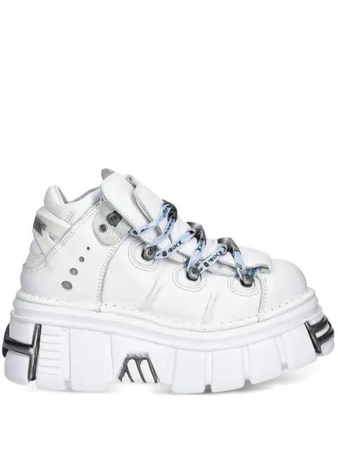 branded-laces platform sneakers by NEW ROCK