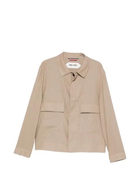 flap-pocket button-up shirt jacket by NEW YORK RESIDENT