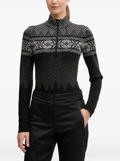 graphic-pattern zip skiwear by NEWLAND