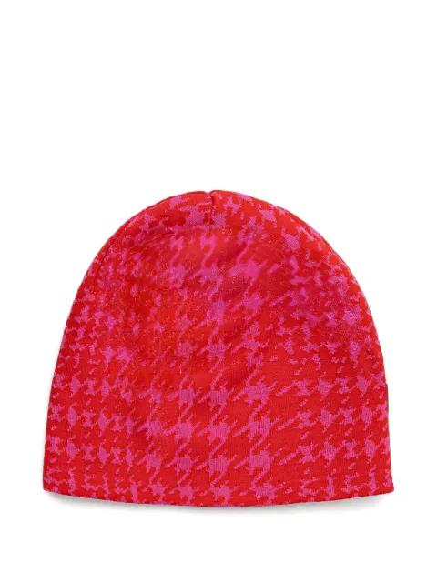 houndstooth-pattern beanie hat by NEWLAND