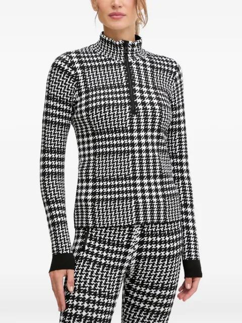 houndstooth zip ski top by NEWLAND