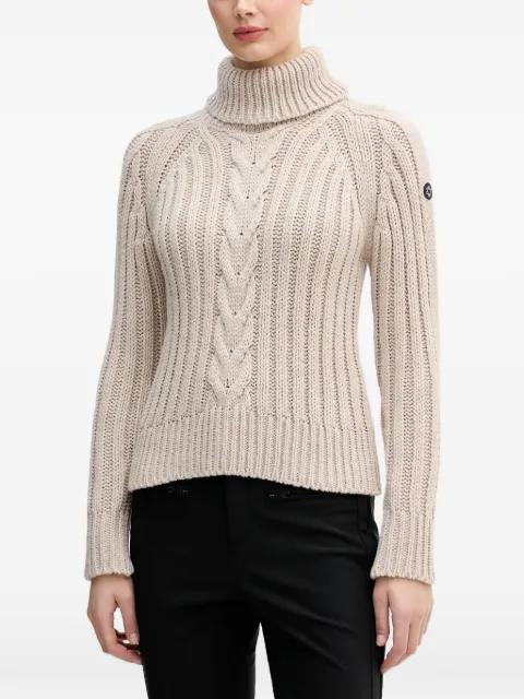 roll neck cable sweater by NEWLAND