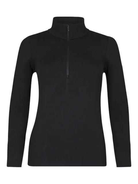 textured zip-neck top by NEWLAND