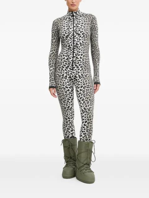 zip leopard-print jumpsuit by NEWLAND