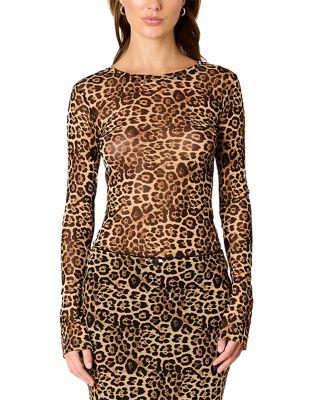 Fox Cheetah Print Top by NIA