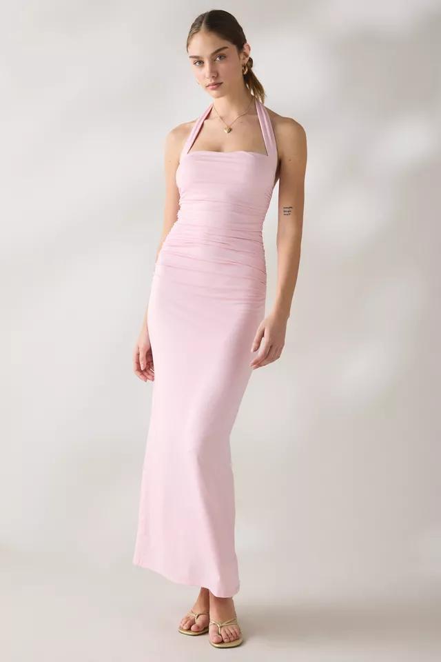 NIA Aliento Ruched Halter Neck Maxi Dress by NIA