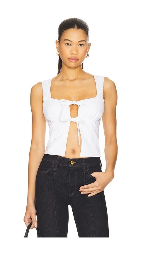 NIA Carolina Top in White by NIA
